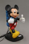 A vintage Mickey Mouse telephone. 34 cm high.