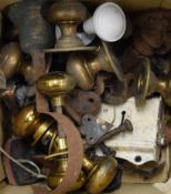 A quantity of various brass knobs, bells, etc.