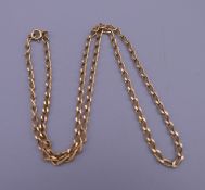 A 9 ct gold necklace. 6.9 grammes.