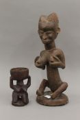 Two African tribal carvings. The largest 43.5 cm high.