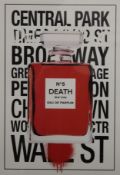 DEATH NYC, Chanel Number 5, print, framed and glazed. 41.5 x 52 cm overall.