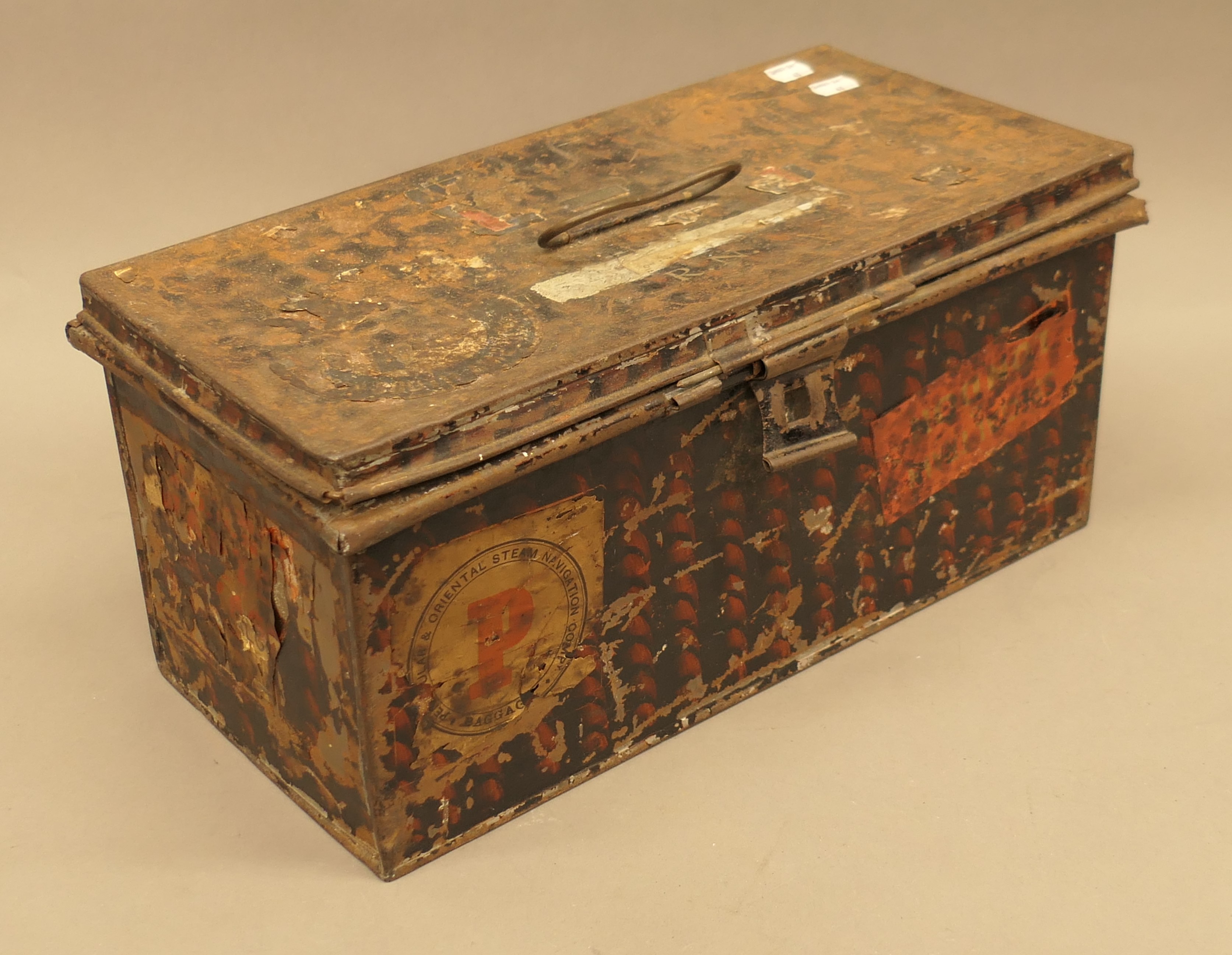A Royal Navy toleware hat and epaulette box, - Image 4 of 8