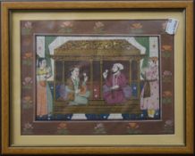 A collection of various Indian paintings, each framed and glazed. The largest 40 x 54.5 cm.