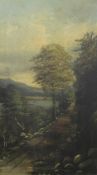 19TH CENTURY, Country Scene, oil on board, framed. 32.5 x 58 cm.