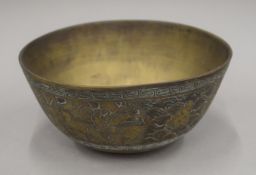 A Japanese bronze bowl. 24.5 cm diameter.