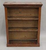 A Victorian mahogany open bookcase. 83.5 cm wide.
