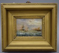 A 19th century oil on board, Marine Scene,