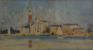 GEOFFREY BIRKBECK (1875-1954) British, San Giorgio Maggiore, Venice, watercolour,