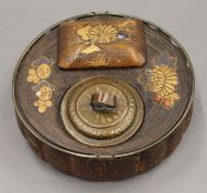 A Japanese lacquered food holder. 21 cm diameter.