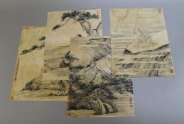 Four Chinese prints. 20.5 x 28.5 cm.