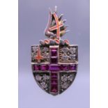 A Freedom of the City of London silver brooch. 3.5 cm high.