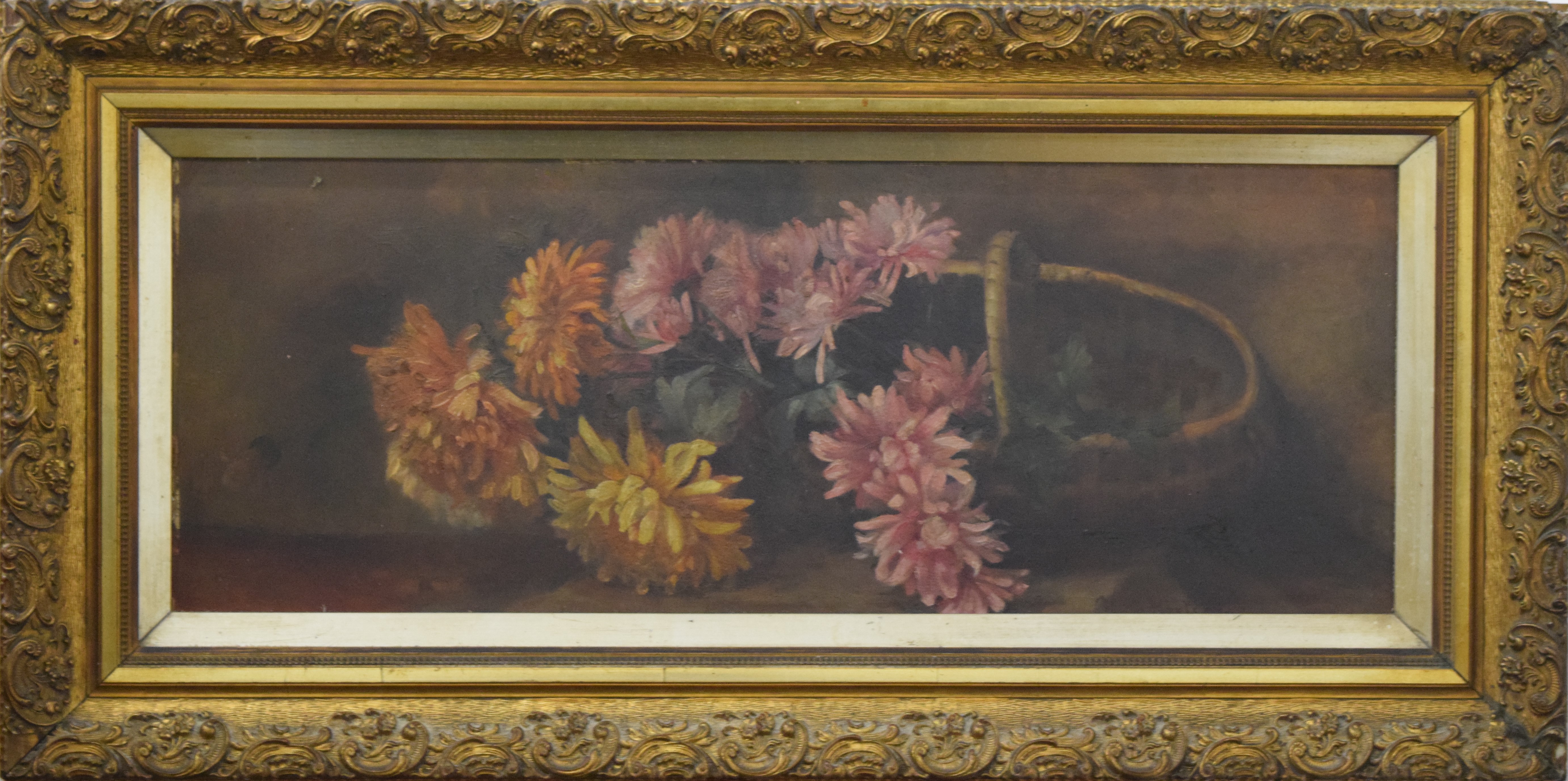 Two Victorian Still Life of Flowers, oils on canvas, each framed. One 38 x 23.5 cm, the other 22. - Image 5 of 6
