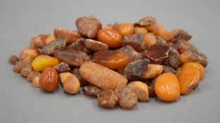 A quantity of natural amber pieces. 178.4 grammes.