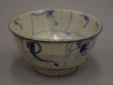 A 19th century Chinese provincial pottery bowl. 9.5 cm diameter.