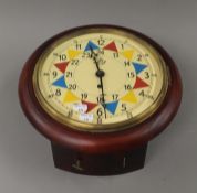 A fusee dial clock. 32 cm diameter.