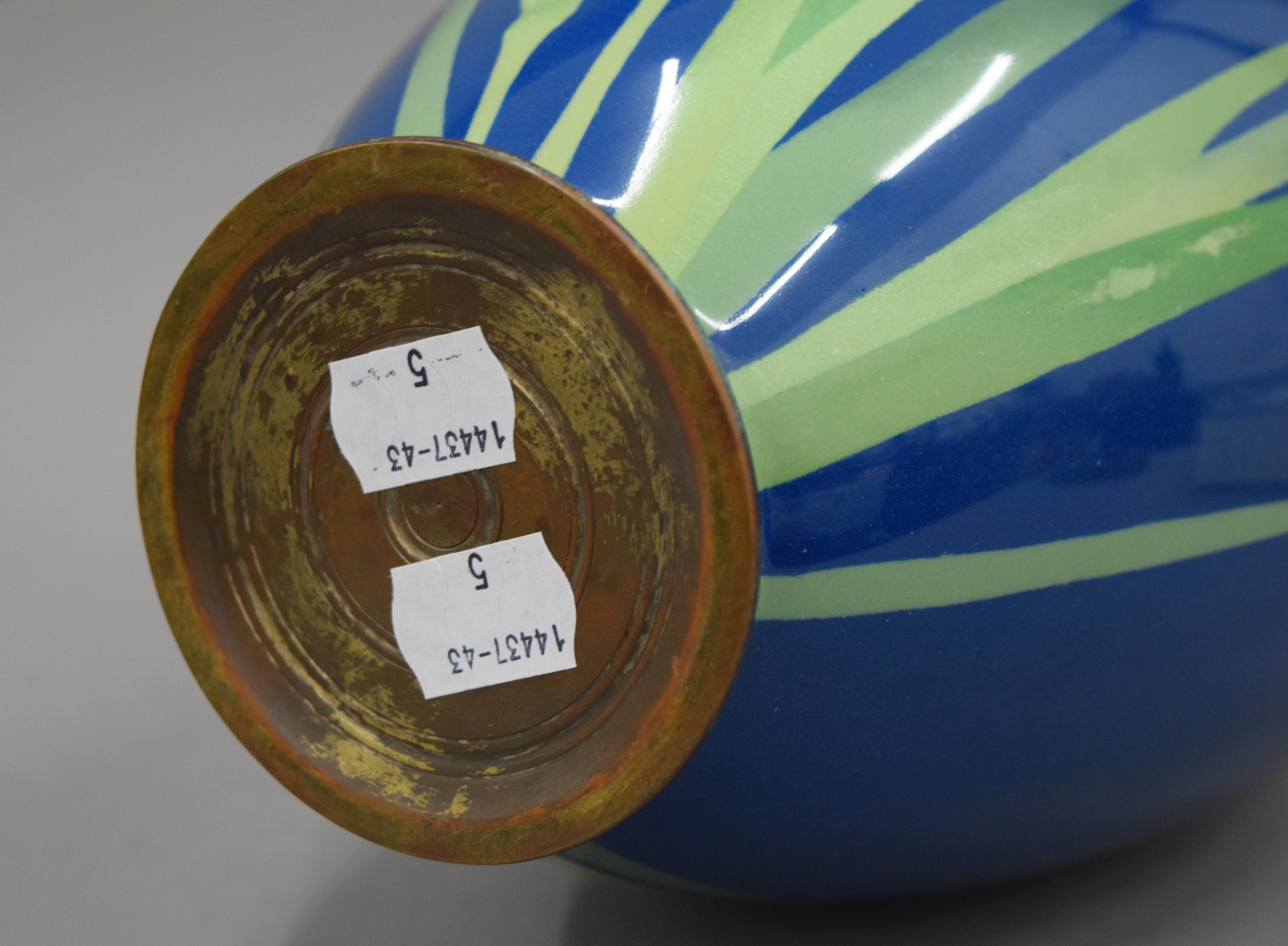 A Japanese cloisonne vase. 35 cm high. - Image 4 of 4