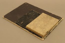 A watercolour album, two sketchbooks and a manuscript on varnished,