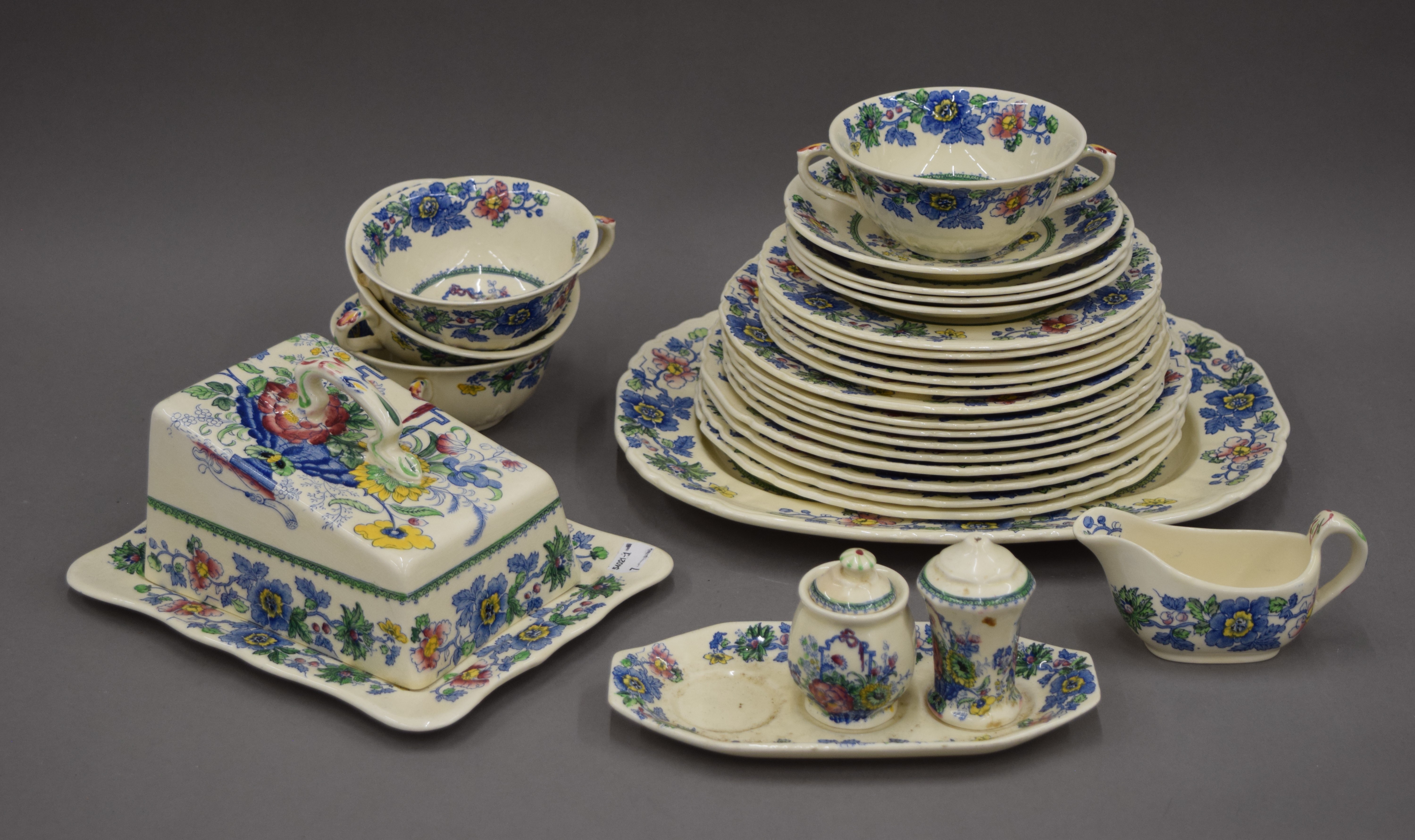 A quantity of Masons Strathmore dinner wares.