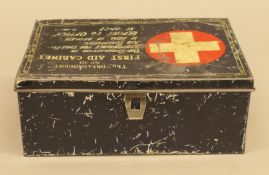 A vintage Dreadnought No30 First Aid Cabinet, possibly from an omnibus. 23.5 cm wide.