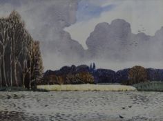 ERIC S HOPKINS (20th/21st century) Norfolk Artist, Reed Bed and Felbrigg Lake, watercolour,