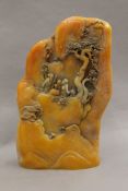 A model of Chinese boulder carving. 22 cm high.