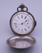 An 875 silver repeating pocket watch. 5.5 cm wide.