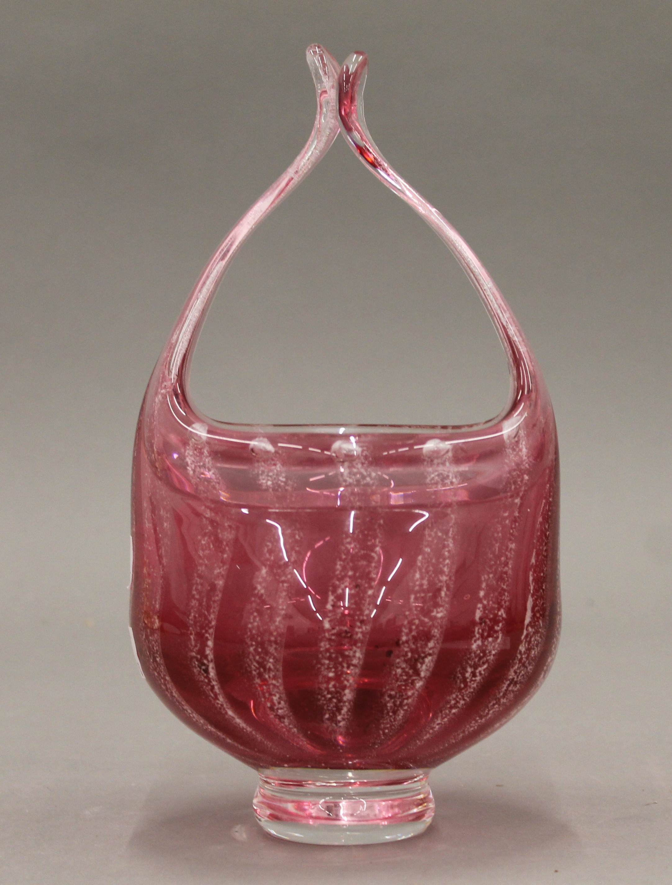 A Bohemian glass vase. 25 cm high. - Image 2 of 3