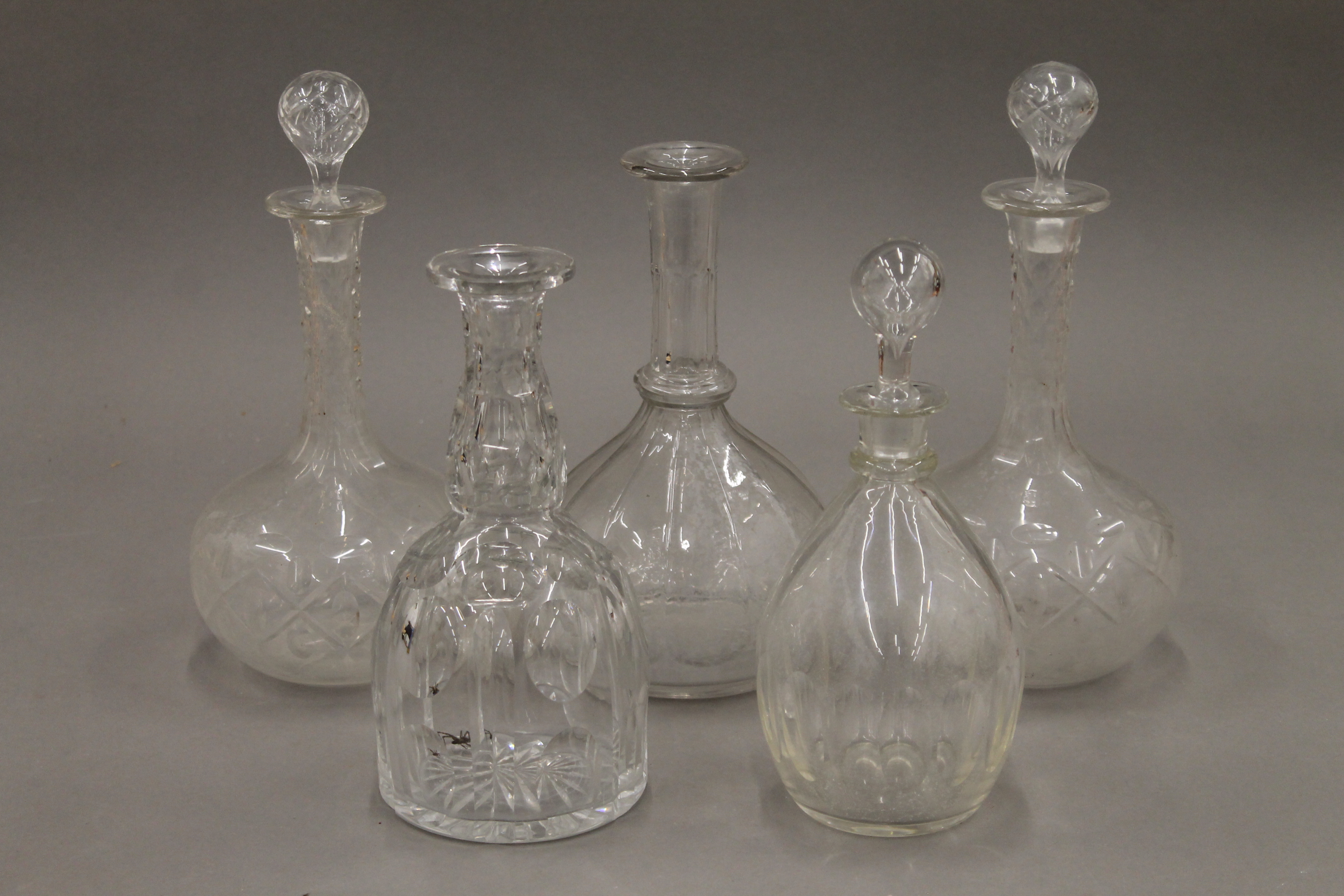 A quantity of various cut glass decanters. - Image 2 of 15