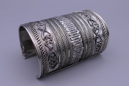 A large cuff bangle. 9 cm long.