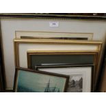 A quantity of various watercolours, pictures and prints, including 19th century examples.