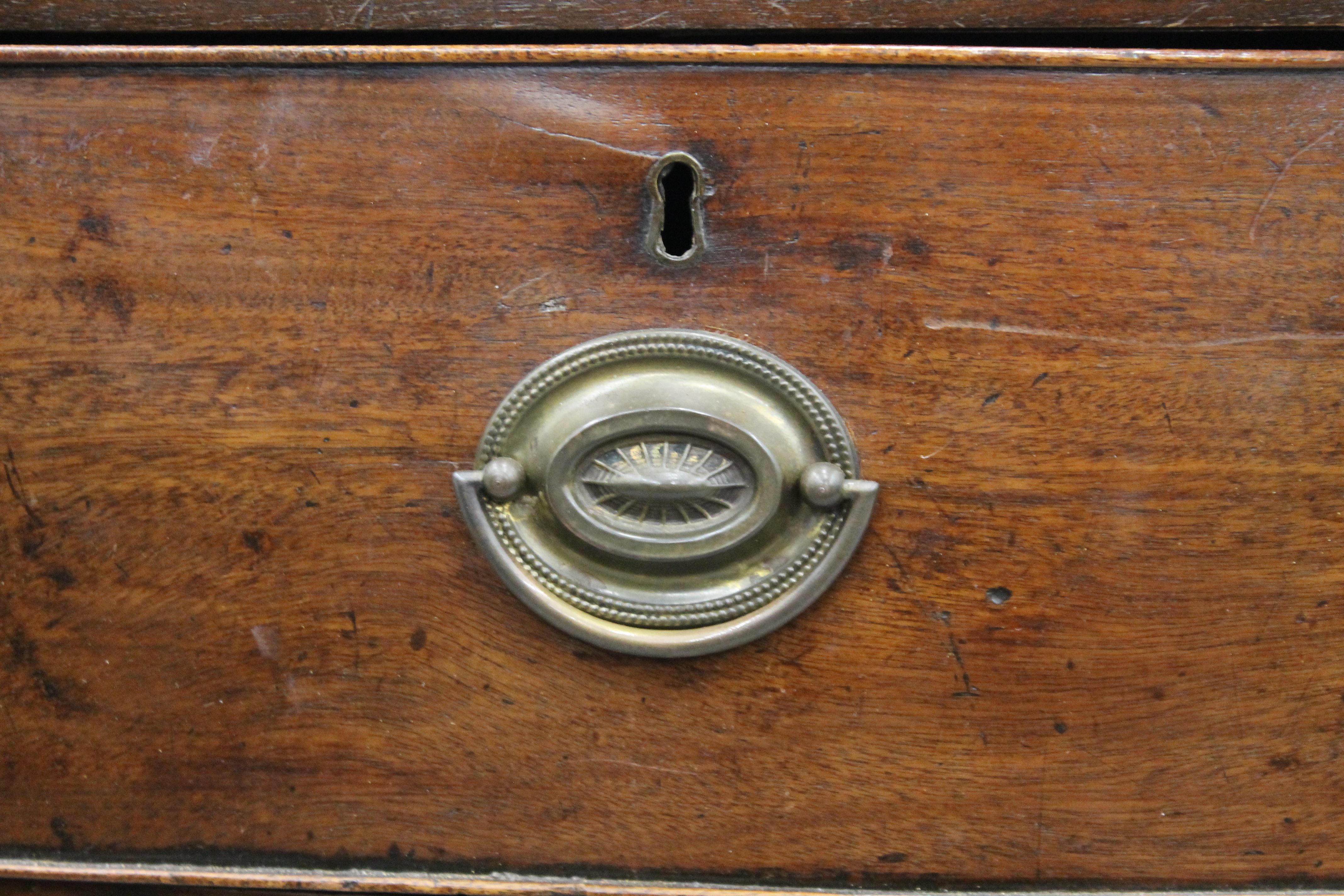 A 19th century mahogany bowfront chest. 91.5 cm wide. - Image 5 of 6