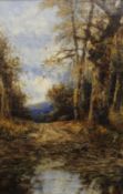 A Forest Clearing, oil on canvas, signed with initials J.F.V.X, framed. 45 x 59.5 cm.