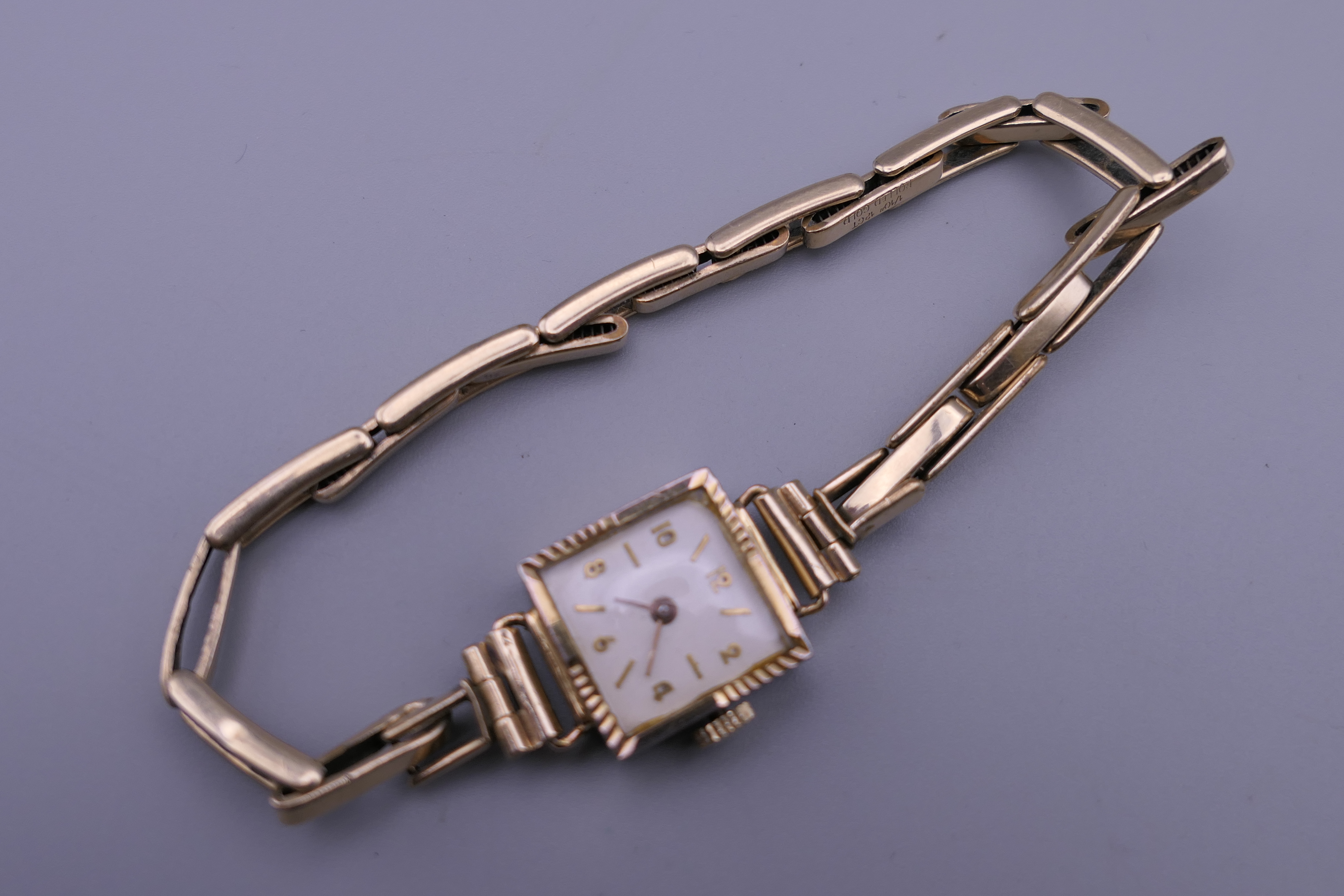 A 9 ct rose gold ladies cocktail watch on a gold plated bracelet, - Image 2 of 13