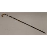 A sectional horn walking stick. 90.5 cm long.