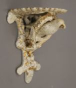 A Victorian porcelain wall bracket formed as a bird. 27 cm high.