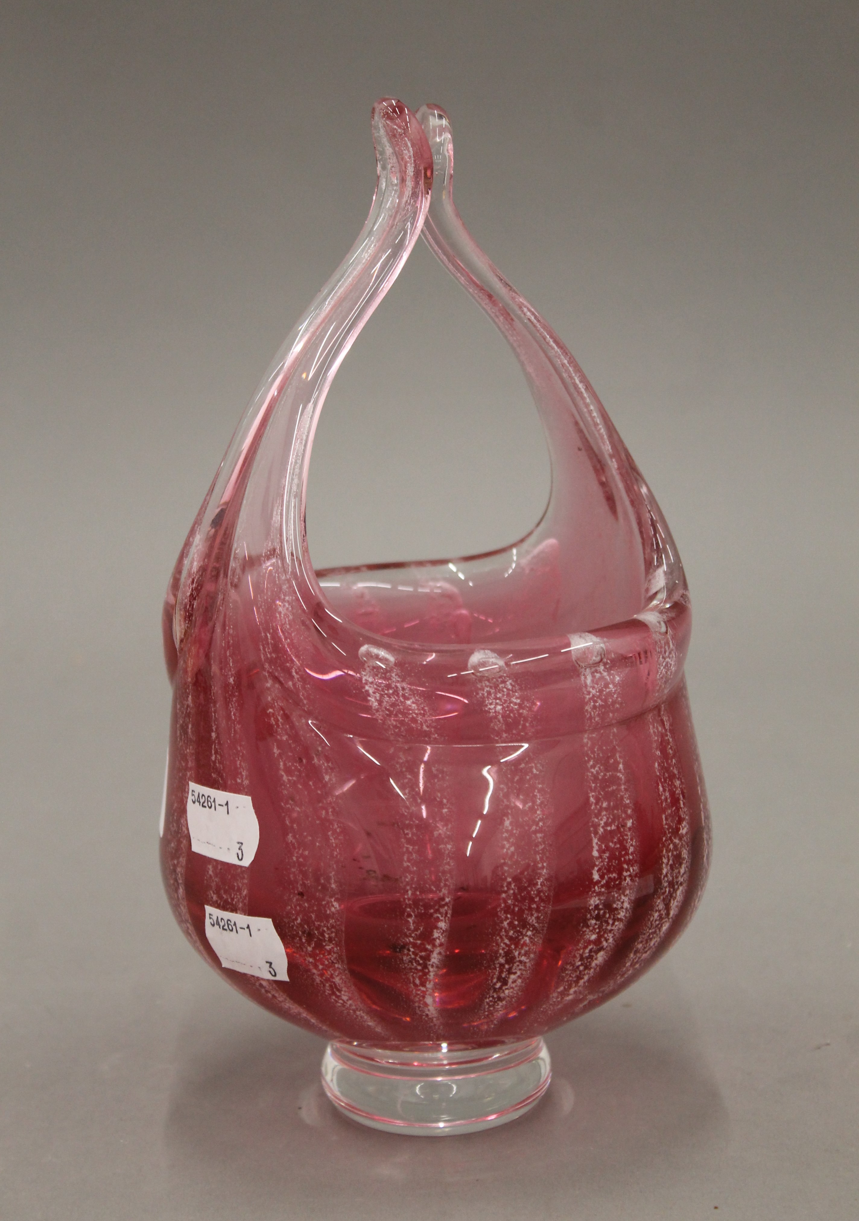 A Bohemian glass vase. 25 cm high. - Image 3 of 3