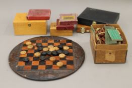 A box of vintage games, chess sets, etc.