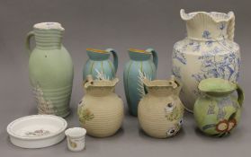 A quantity of pottery.