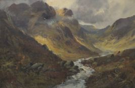 J MANVILLE, Glen Coe Argyllshire Scotland, oil on canvas, framed. 60 x 39.5 cm.