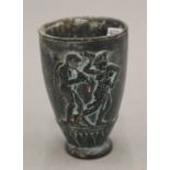 A Grand Tour type antiquity style pottery cup. 9 cm high.