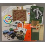 A collection of catalogues relating to Eley cartridges, including a poster, etc.