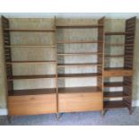A mid-20th century room divider/bookcase (now dismantled for ease of transport).