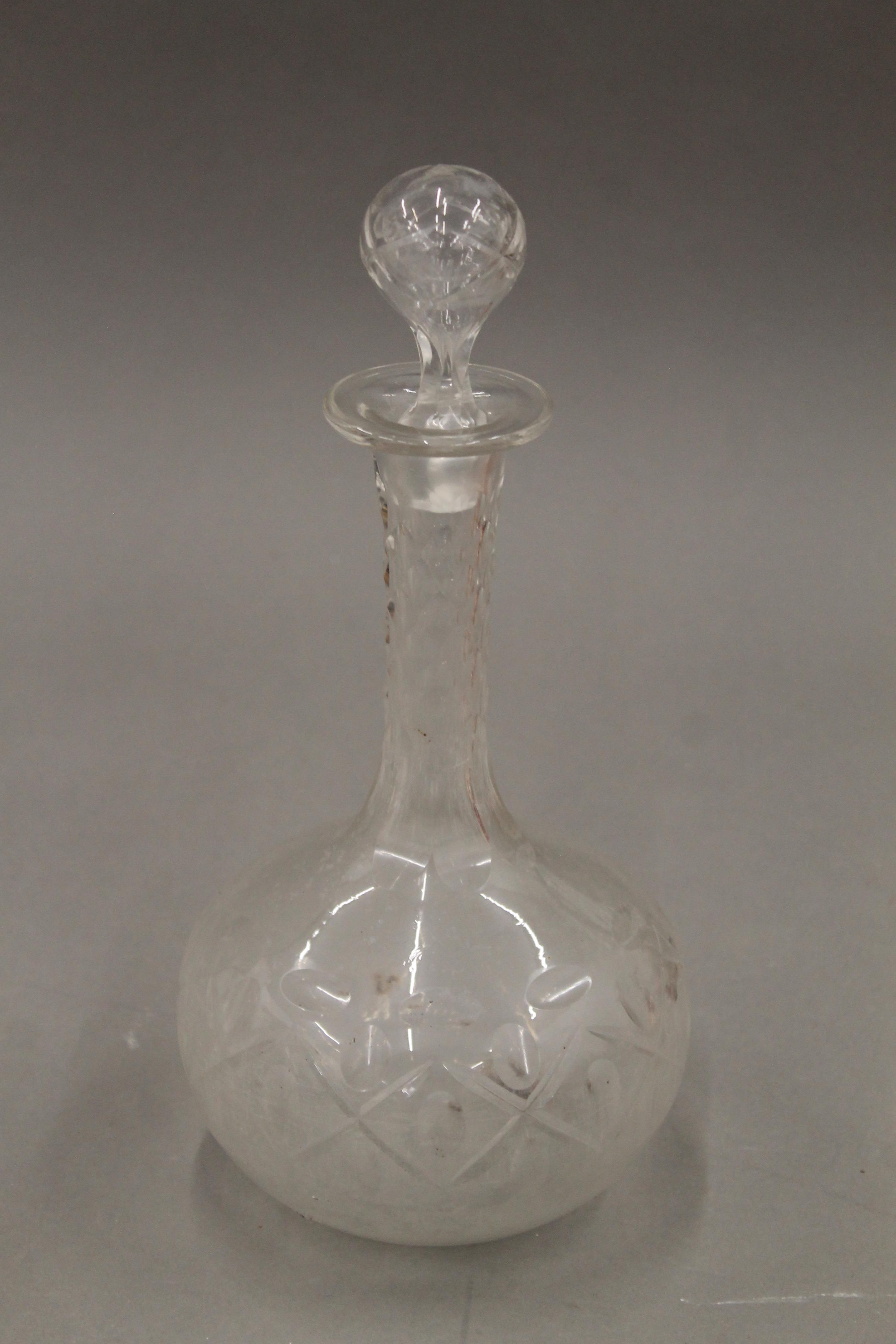 A quantity of various cut glass decanters. - Image 11 of 15