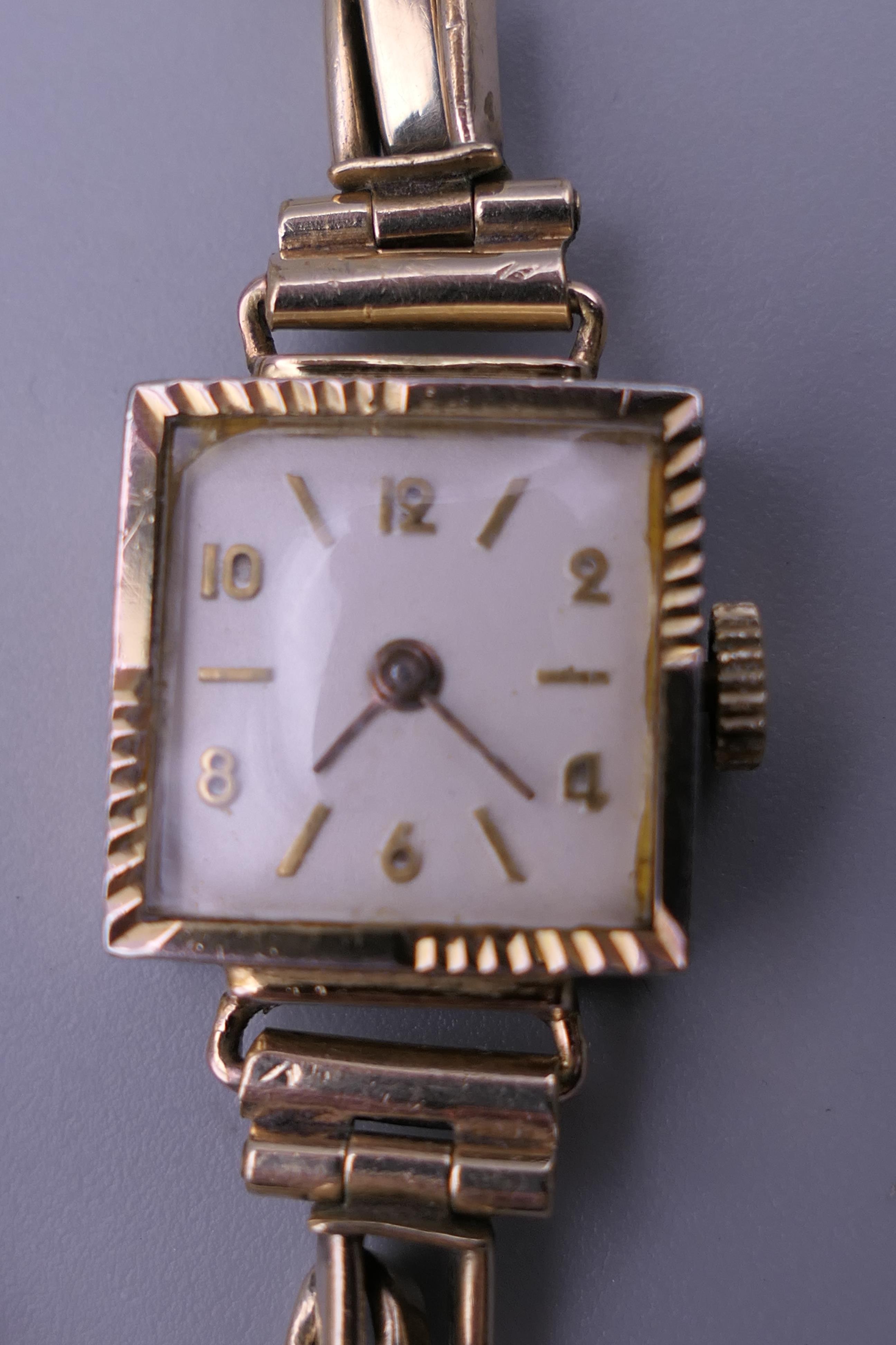 A 9 ct rose gold ladies cocktail watch on a gold plated bracelet, - Image 4 of 13