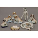 A collection of Basil Matthews animal figurines.