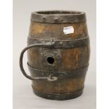 A 19th century harvest barrel. 21.5 cm long.