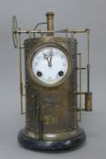 An Industrial style clock. 41.5 cm high.