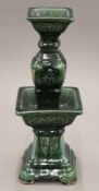 A Chinese pottery two-tier censer. 37.5 cm high.