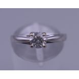 An 18 ct white gold Forever Diamond ring. Approximately 0.40 carats. Ring size J.
