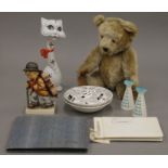 A small quantity of miscellaneous, including a teddy bear, various porcelain, etc.